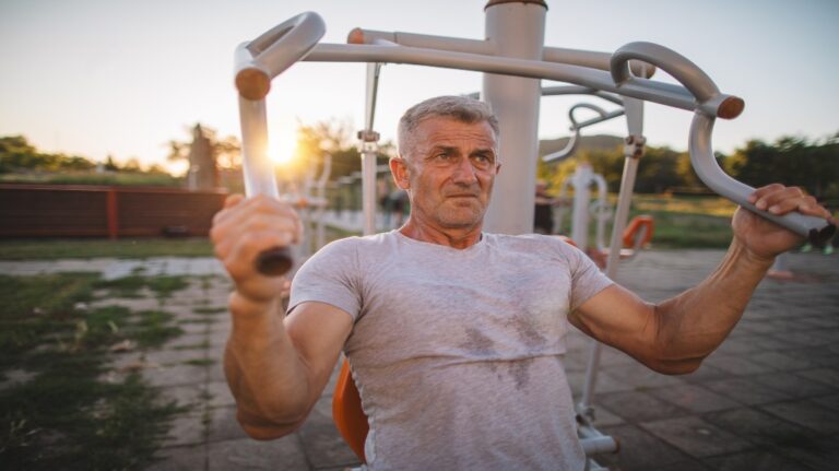 veteran exercising