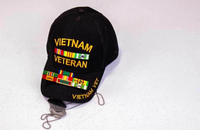 Vietnam Veteran Hat and Dog Tags